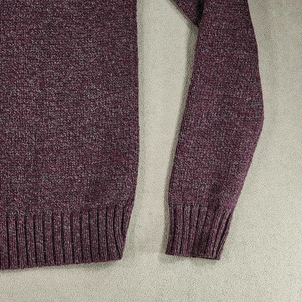 Banana Republic S Men Shawl Collar Sweater Cowl Purple‎ White Cotton Nylon Wool